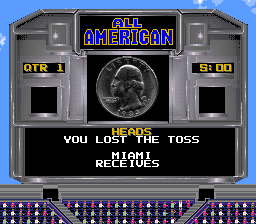 All-American Championship Football screenshot 3 for Super Nintendo